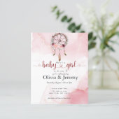 Budget Baby Girl on Way Pink Dream Catcher (Stehend Vorderseite)