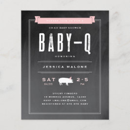 Budget Baby GRILLEN Pink Co-ed Baby Dusche Einladu