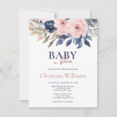 Budget Baby in Bloom Baby Dusche Einladung (Vorderseite)