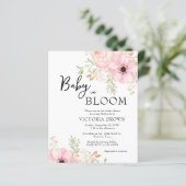 Budget Baby in Bloom Baby Dusche Einladung (Stehend Vorderseite)
