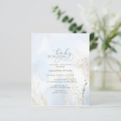 Budget Baby in Bloom Blue Floral Boy Baby Dusche (Stehend Vorderseite)