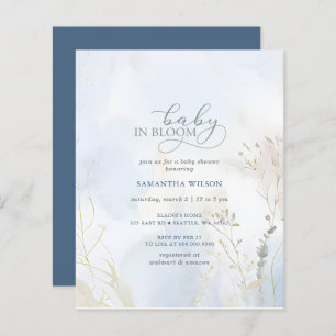 Budget Baby in Bloom Blue Floral Boy Baby Dusche