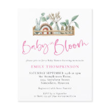 Budget Baby in Bloom Boho Baby Pink Dusche einlade