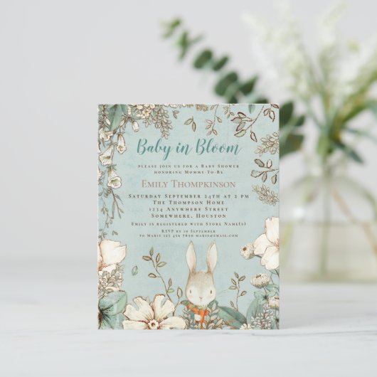 Budget Baby in Bloom Bunny Boy Baby Dusche laden (Stehend Vorderseite)