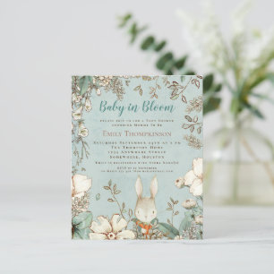Budget Baby In Bloom Bunny Boy Babyparty-Einladung