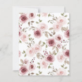 Budget Baby in Bloom Burgundy Blush Baby Dusche (Rückseite)