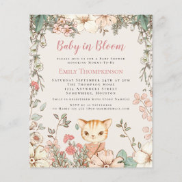 Budget Baby in Bloom Cat Girl Babydusche einladen