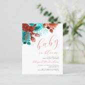 Budget Baby in Bloom Coral Aquamarin Floral Baby D (Stehend Vorderseite)