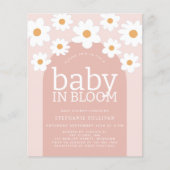 Budget Baby in Bloom Daisy Baby Dusche Einladung (Vorderseite)