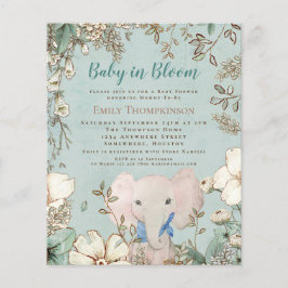 Budget Baby in Bloom Elephant Babydusche laden ein