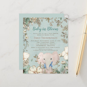 Budget Baby in Bloom Elephant Babydusche laden ein