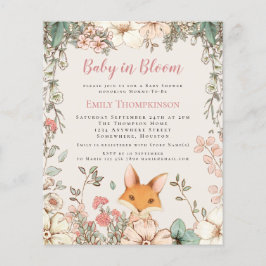 Budget Baby in Bloom Fox Girl Babydusche einladen