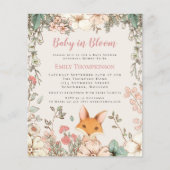Budget Baby in Bloom Fox Girl Babydusche einladen (Vorderseite)
