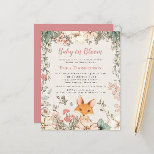 Budget Baby in Bloom Fox Girl Babydusche einladen