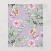 Budget Baby in Bloom Lila Rose Einladung (Rückseite)