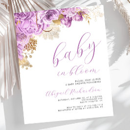 Budget Baby in Bloom Lilac Floral Baby Dusche