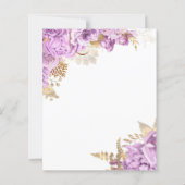 Budget Baby in Bloom Lilac Floral Baby Dusche (Rückseite)