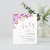 Budget Baby in Bloom Lilac Floral Baby Dusche (Stehend Vorderseite)