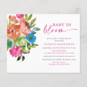 Budget Baby in Bloom Pink Floral Girl Babydusche (Vorderseite)