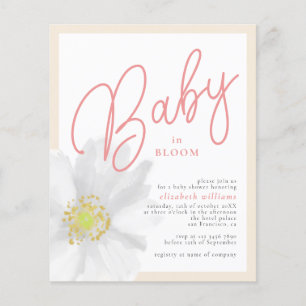 BUDGET Baby in Bloom Watercolor Weißer Blumenchor Flyer