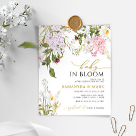 BUDGET Baby in Bloom Wilflowers Dusche Einladung