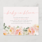 Budget Baby in blutrosa Blume Girl Baby Dusche (Vorderseite)