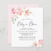 Budget Baby in blutrosa Blumendusche per Post (Vorne/Hinten)