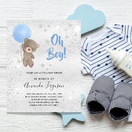 Budget Baby Showboy Teddy Bär blau Silber