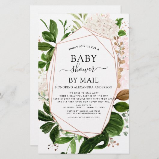 Budget Baby Shower by Mail Greenery Botanical (Vorne/Hinten)
