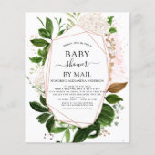 Budget Baby Shower by Mail Greenery Botanical Flyer (Vorne)