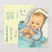 Budget BABY SHOWER Einladung (Vorne/Hinten)