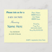 Budget BABY SHOWER Einladung (Rückseite)