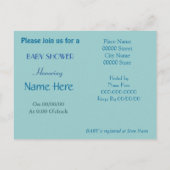 Budget BABY SHOWER Einladung (Rückseite)