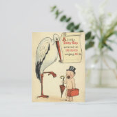 Budget BABY SHOWER Einladungsjunge Einladungspostkarte (Stehend Vorderseite)