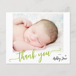 Budget Baby Shower Foto Danke Karte
