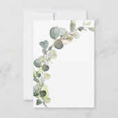 Budget Baby Shower Greenery Eucalyptus Einladungen (Rückseite)