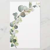 Budget Baby Shower Greenery Eucalyptus Einladungen (Rückseite)