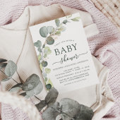 Budget Baby Shower Greenery Eucalyptus Einladungen Flyer