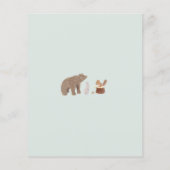 Budget Baby Shower Woodland Tiere Einladung (Rückseite)