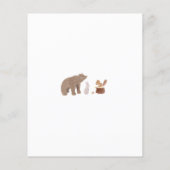 Budget Baby Shower Woodland Tiere Einladung (Rückseite)