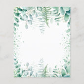 Budget Baby Showteddy Junge Eukalyptus Einladung (Rückseite)