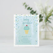 Budget Baby Sprinkle Blue Ice Cream Baby Dusche (Stehend Vorderseite)