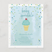 Budget Baby Sprinkle Blue Ice Cream Baby Dusche (Vorderseite)