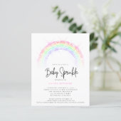 Budget Baby Sprinkle Sparkling Rainbow Baby Shower (Stehend Vorderseite)