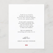 Budget Babydusche Foto Vielen Dank (Rückseite)