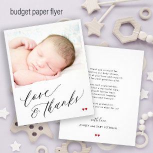 Budget Babyparty Dankeschön Foto Flyer