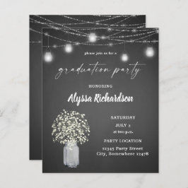 Budget Babys Breath & Chalkboard Graduierungsparty