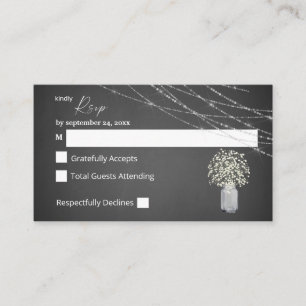 Budget Baby's Breath, Graue Kreide 2SM Keine Mahlz Begleitkarte