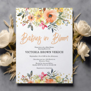 Budget Babys in Bloom Floral Baby Dusche einladen