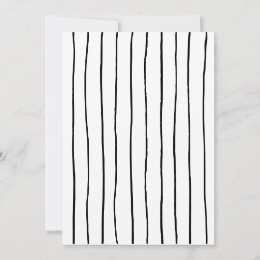 Budget Bachelor Party Black and White Martini Einladung (Rückseite)